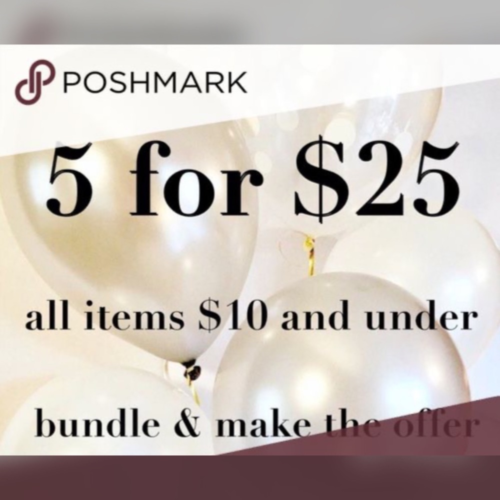 5 for $25 any items under $10